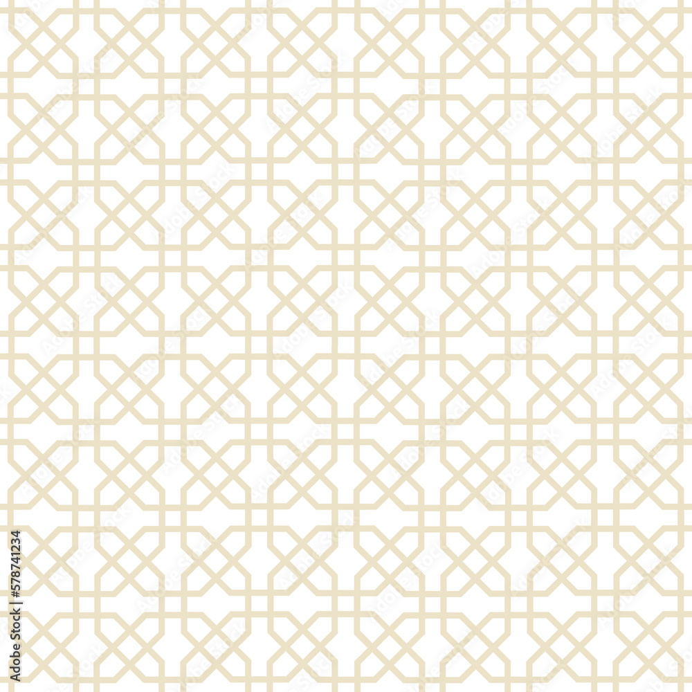 Abstract geometric retro seamless pattern. Mosaic design tile background. Geometric line celtic ornament with stylish asian floral motif Abstract geometric retro seamless pattern. Mosaic design tile background. Geometric line celtic ornament with stylish asian floral motif