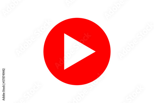 Play icon transparant design red