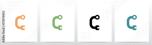 Wrench Tool Letter Logo Design C