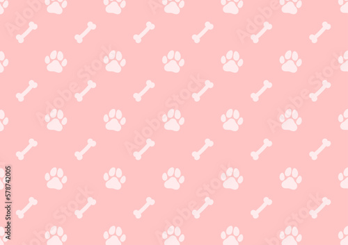 Dog Footprint pattern background. Footprint graphic. Pet outline.