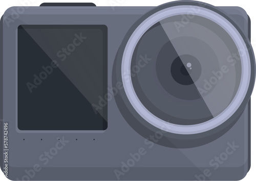 Gopro cam icon cartoon vector. Go pro camera. Action sport