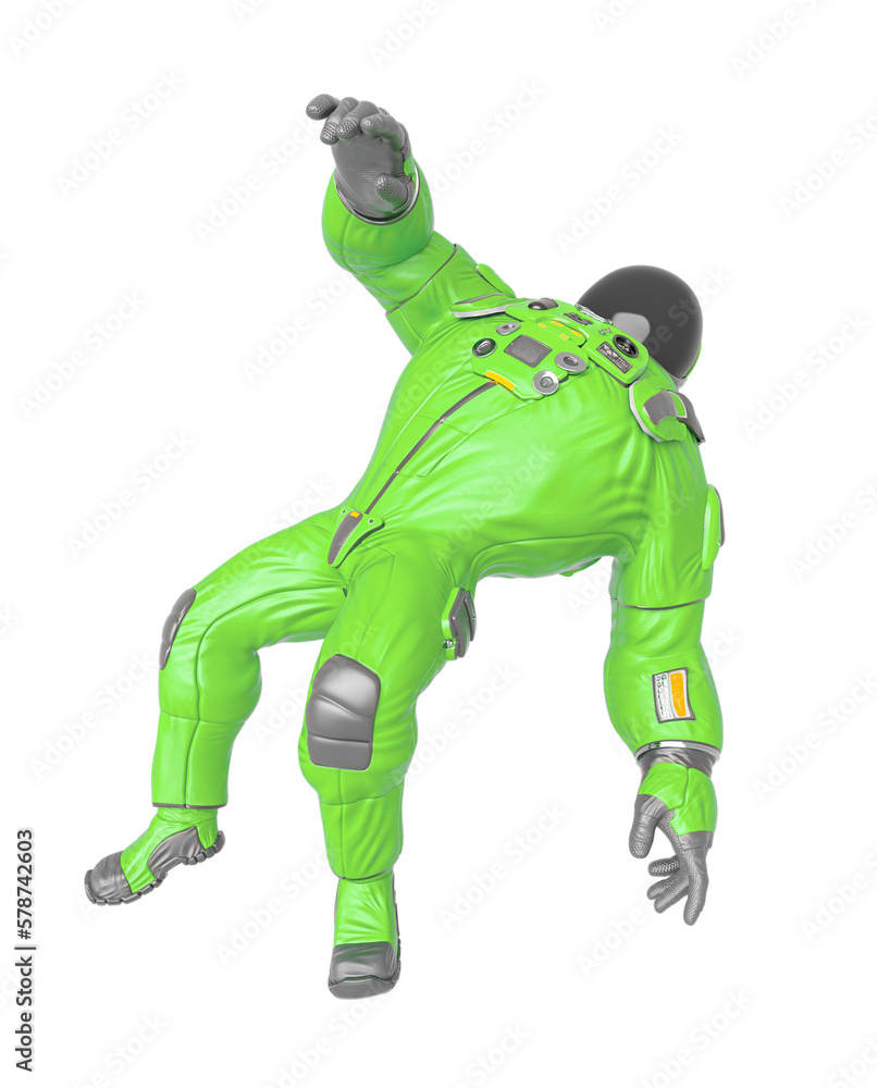 Obraz premium astronaut cartoon is floating back