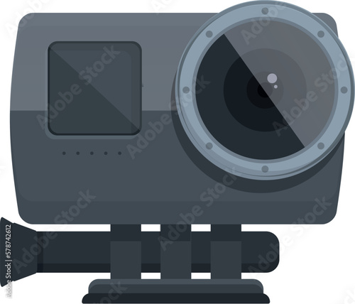 Drive digital icon cartoon vector. Go pro camera. Lens recorder