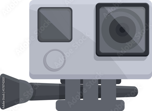 Drive action camera icon cartoon vector. Sport cam. Digital 4k