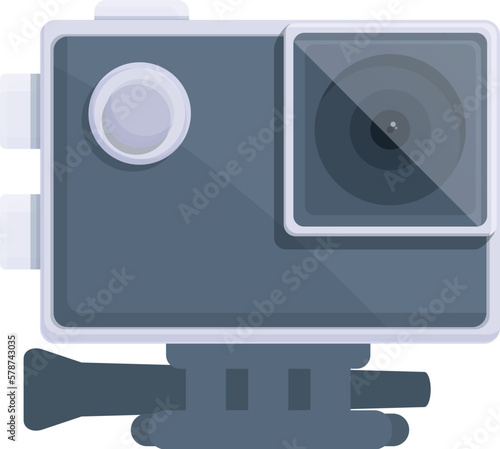 Digital cam icon cartoon vector. Action camera. Drive adventure