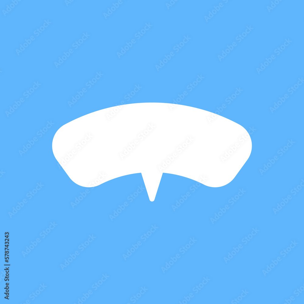 White speech bubbles vector element on blue background, Text balloon, Vector icon. White speech bubbles vector element on blue background, Text balloon, Vector icon.
