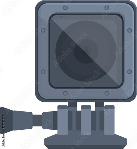 Selfie cam icon cartoon vector. Go pro camera. Digital dashcam