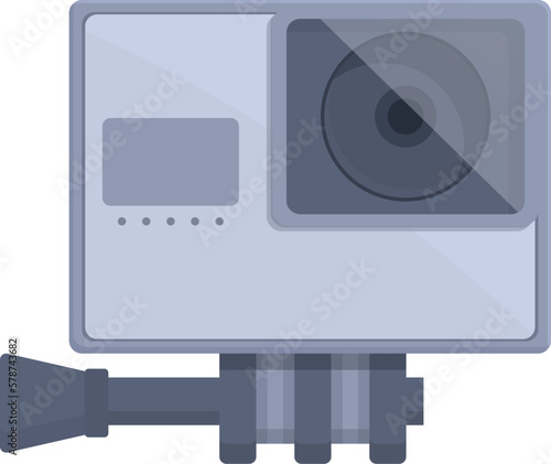 Action dashcam icon cartoon vector. Sport cam. Digital drive