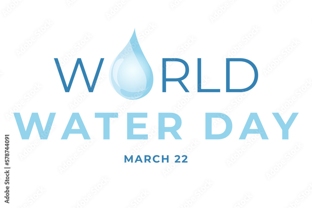 Vector illustration of a stylish text for World Water Day.Save water, save earth. Vector illustration of a stylish text for World Water Day.Save water, save earth.