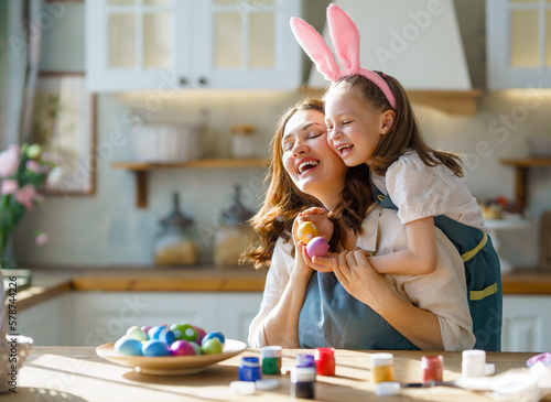 happy family at Easter