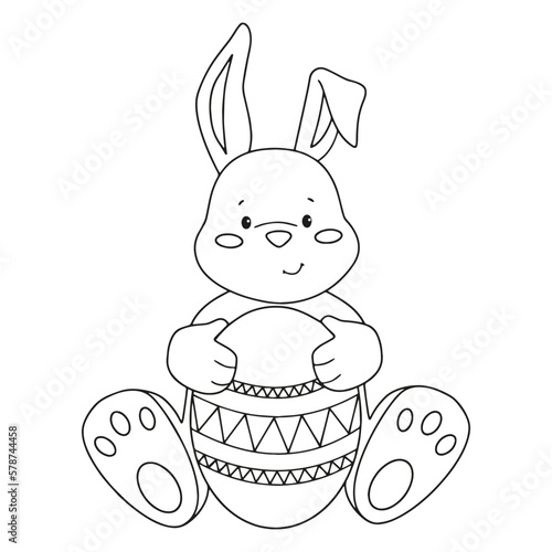easter bunny with easter egg