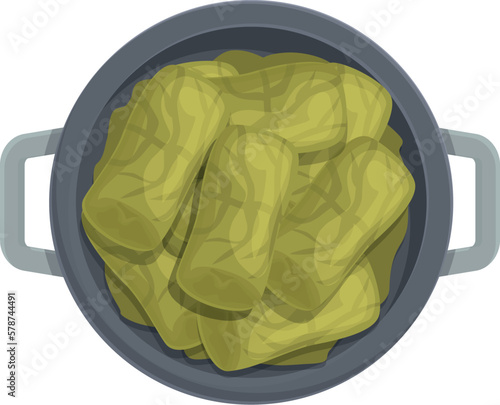 Dolma lunch icon cartoon vector. Food cuisine. Dinner dish