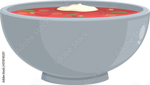 National food icon cartoon vector. Borsch dish. Recipe soup