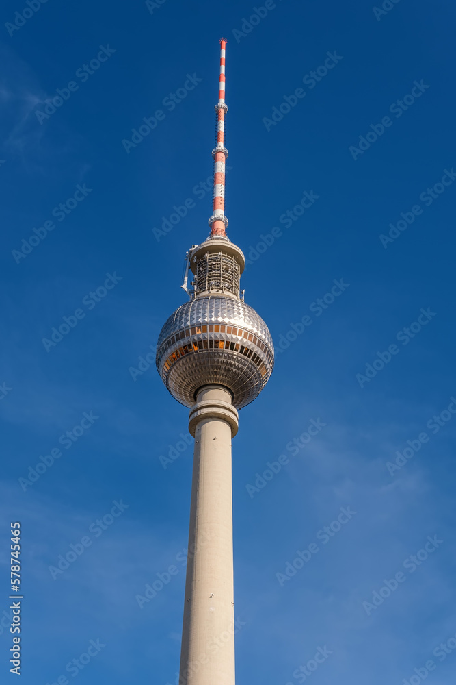 View of famous TV tower at Alexanderplatz, Germany