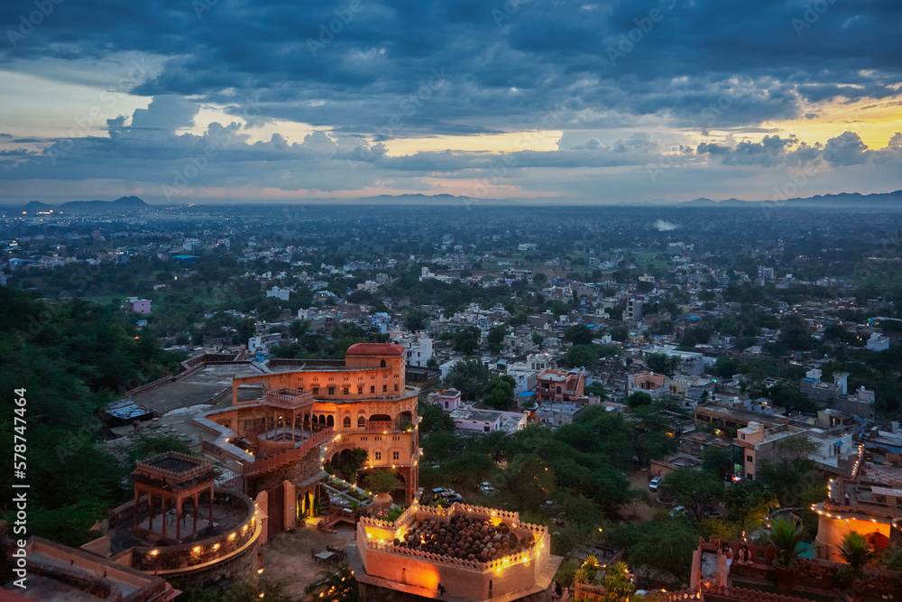 Aerial view of Jaipur, Rajasthan, India