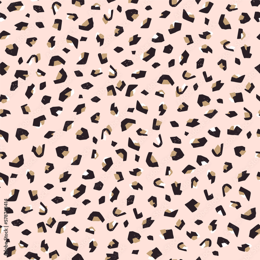 Leopard seamless pattern, surface design. Illustration for prints, clothing, packaging. Leopard seamless pattern, surface design. Illustration for prints, clothing, packaging.