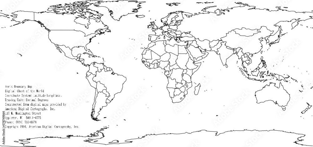 sketch vector illustration of world map