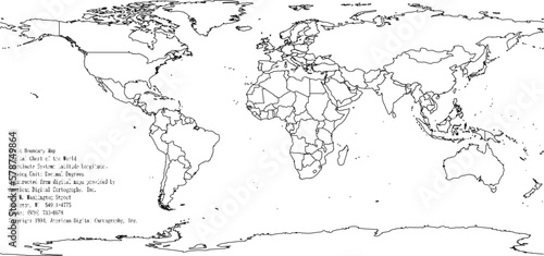 sketch vector illustration of world map