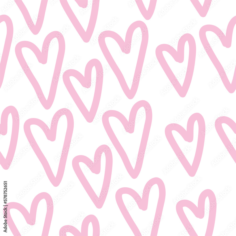 Hearts - pink seamless background Hearts - pink seamless background