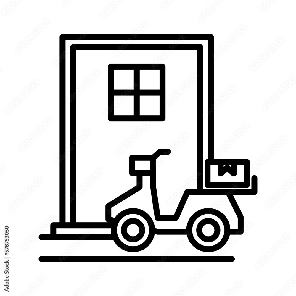 Fototapeta premium Delivery Scooter Icon Design