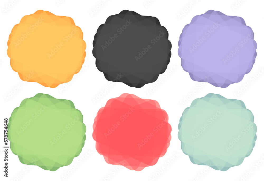 Bubble banner, set isolated vector element on white background Bubble banner, set isolated vector element on white background