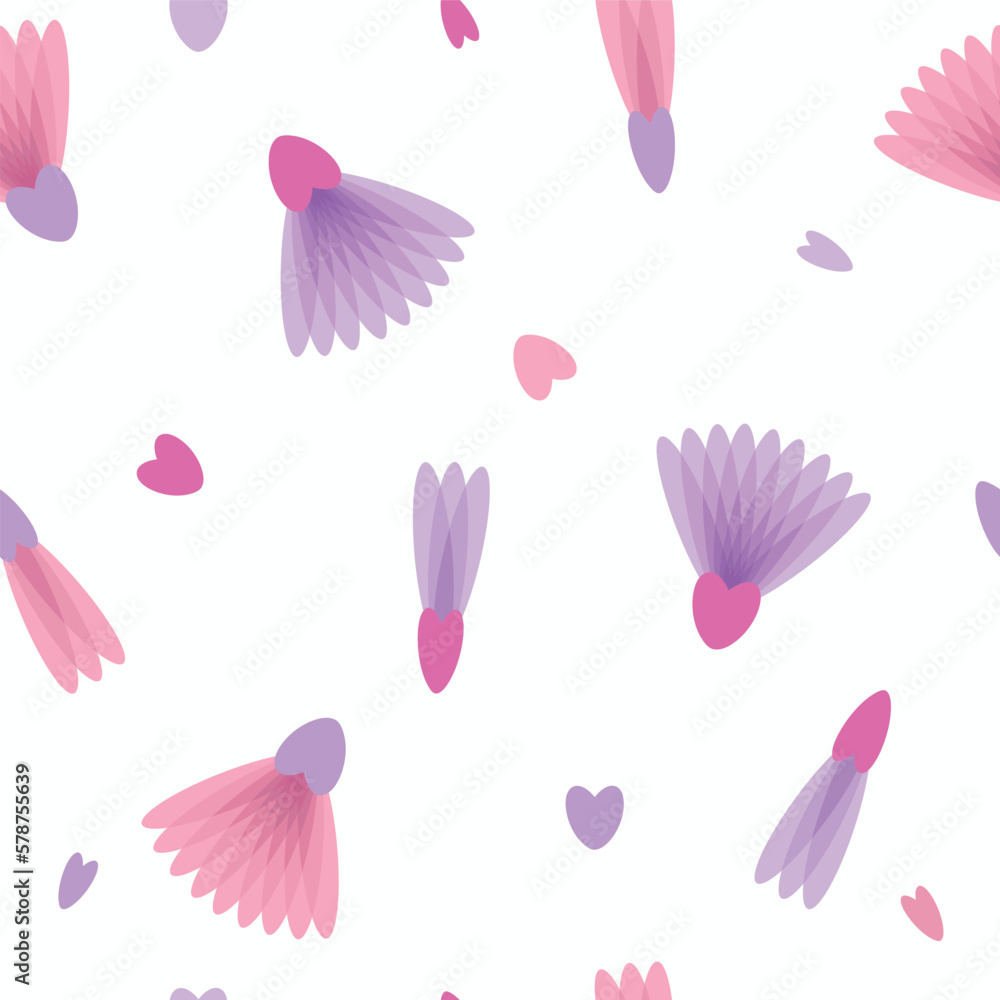 Vector abstract flowers silhouette seamless pattern background. Vector abstract flowers silhouette seamless pattern background.