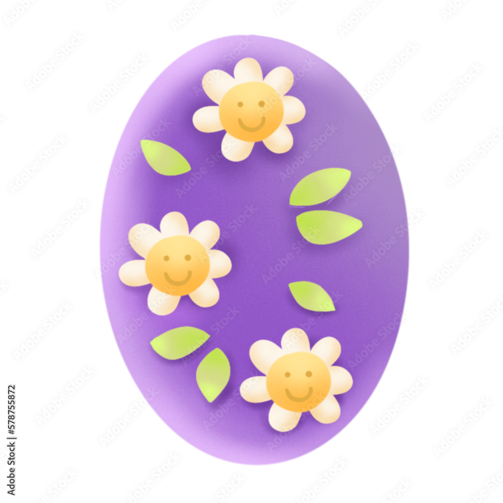 cute colorful Easter egg watercolor