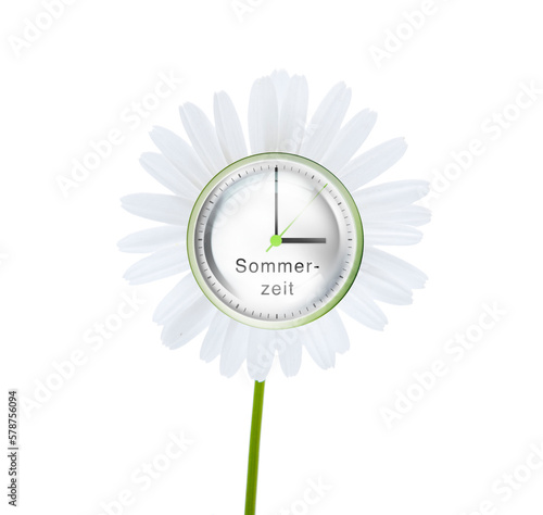 Zifferblatt mit drei Uhr  zur Zeitumstellung auf sommerzeit