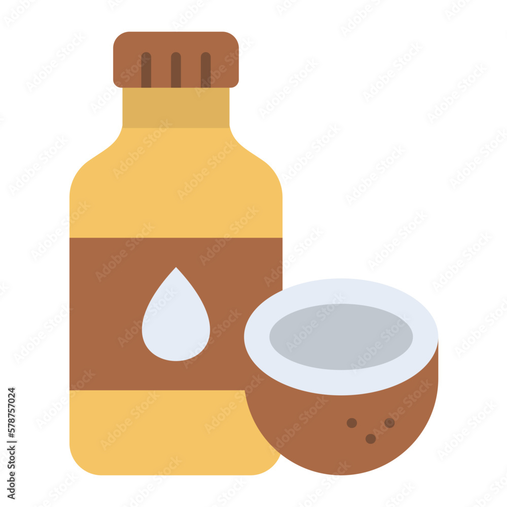 Coconut Oil Flat Icon Coconut Oil Flat Icon