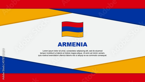 Armenia Flag Abstract Background Design Template. Armenia Independence Day Banner Cartoon Vector Illustration. Armenia Vector