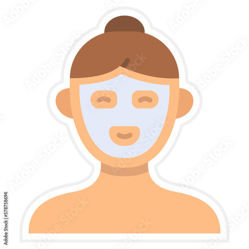 Facial Mask Sticker Icon