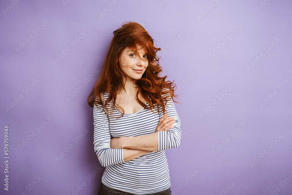 Stylish Redhead Embracing Her Inner Happiness Stylish Redhead Embracing Her Inner Happiness