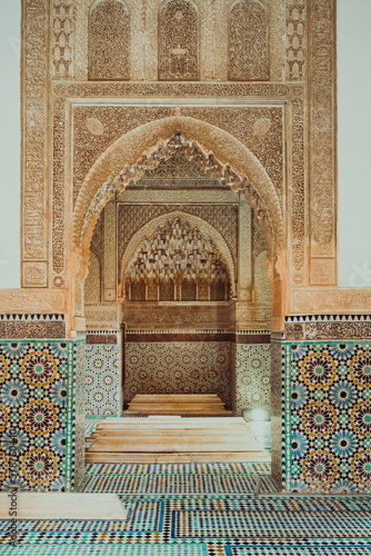 Saadian tombs in Marrakech, Morocco photo