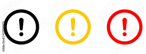 Caution warning signs set. Exclamation marks