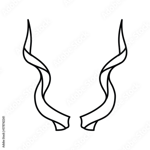antelope wildlife animal line icon vector illustration