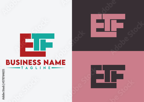 Letter ETF logo design, ETF letter logo