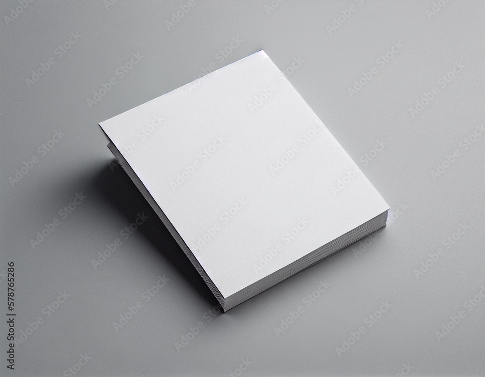 Blank Flyer Paper Mockup Illustration Created with Generative AI Blank Flyer Paper Mockup Illustration Created with Generative AI