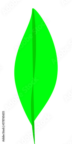 Simple Green Leaf Alpha Transparent Background