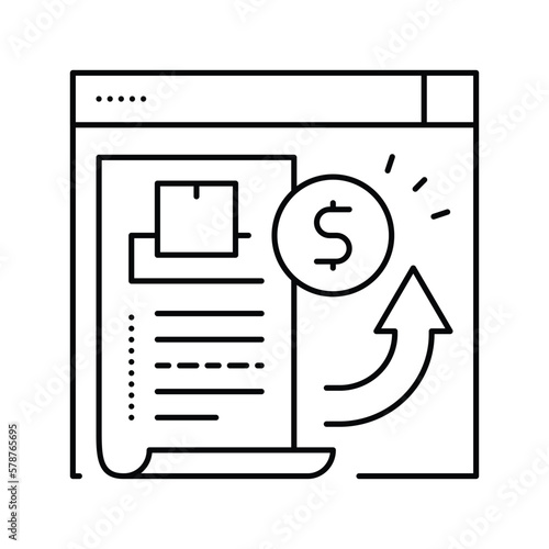 payment supplier line icon vector illustration