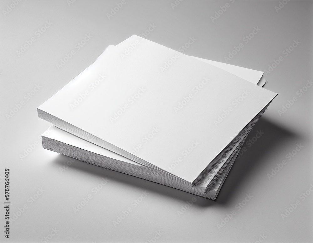 Blank Flyer Paper Mockup Illustration Created with Generative AI Blank Flyer Paper Mockup Illustration Created with Generative AI