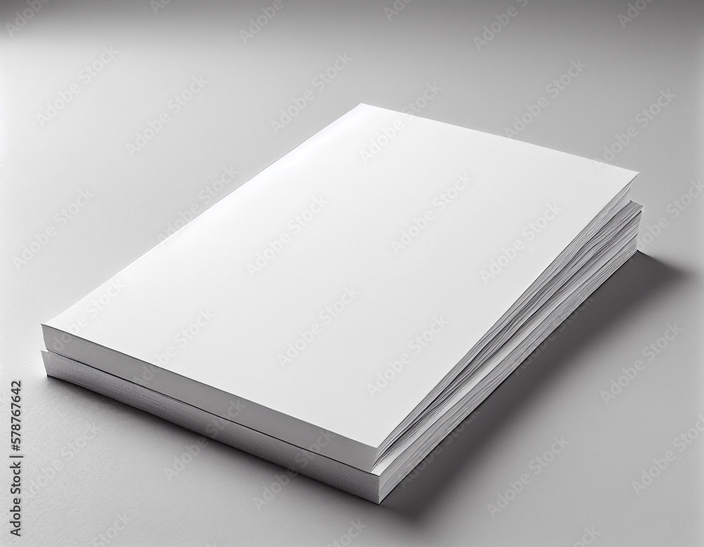 Blank Flyer Paper Mockup Illustration Created with Generative AI Blank Flyer Paper Mockup Illustration Created with Generative AI