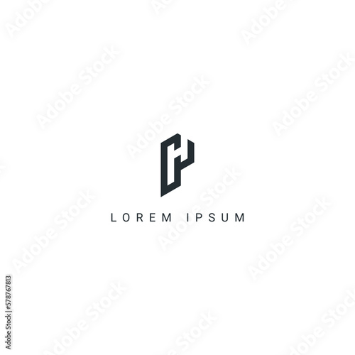 Abstract PH HP letter simple style business logo design vector template