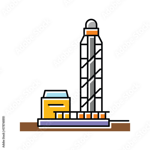 core drilling steel production color icon vector illustration