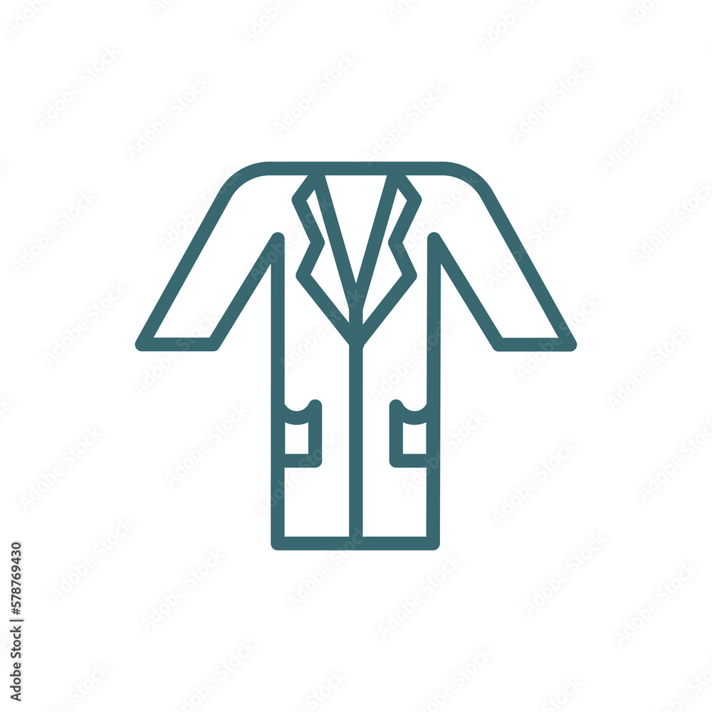 lab coat icon. Thin line lab coat icon from fashion and things