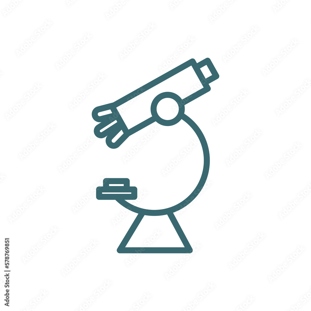microscope tool icon. Thin line microscope tool icon from medical and healthcare collection. Outline vector isolated on white background. Editable microscope tool symbol can be used web and mobile microscope tool icon. Thin line microscope tool icon from medical and healthcare collection. Outline vector isolated on white background. Editable microscope tool symbol can be used web and mobile
