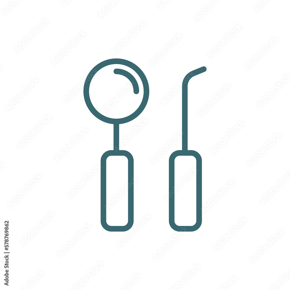 dentist tool icon. Thin line dentist tool icon from medical and healthcare collection. Outline vector isolated on white background. Editable dentist tool symbol can be used web and mobile dentist tool icon. Thin line dentist tool icon from medical and healthcare collection. Outline vector isolated on white background. Editable dentist tool symbol can be used web and mobile