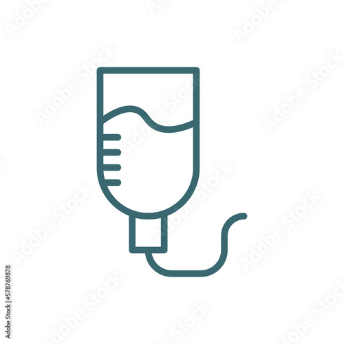 perfusion icon. Thin line perfusion icon from medical and healthcare collection. Outline vector isolated on white background. Editable perfusion symbol can be used web and mobile