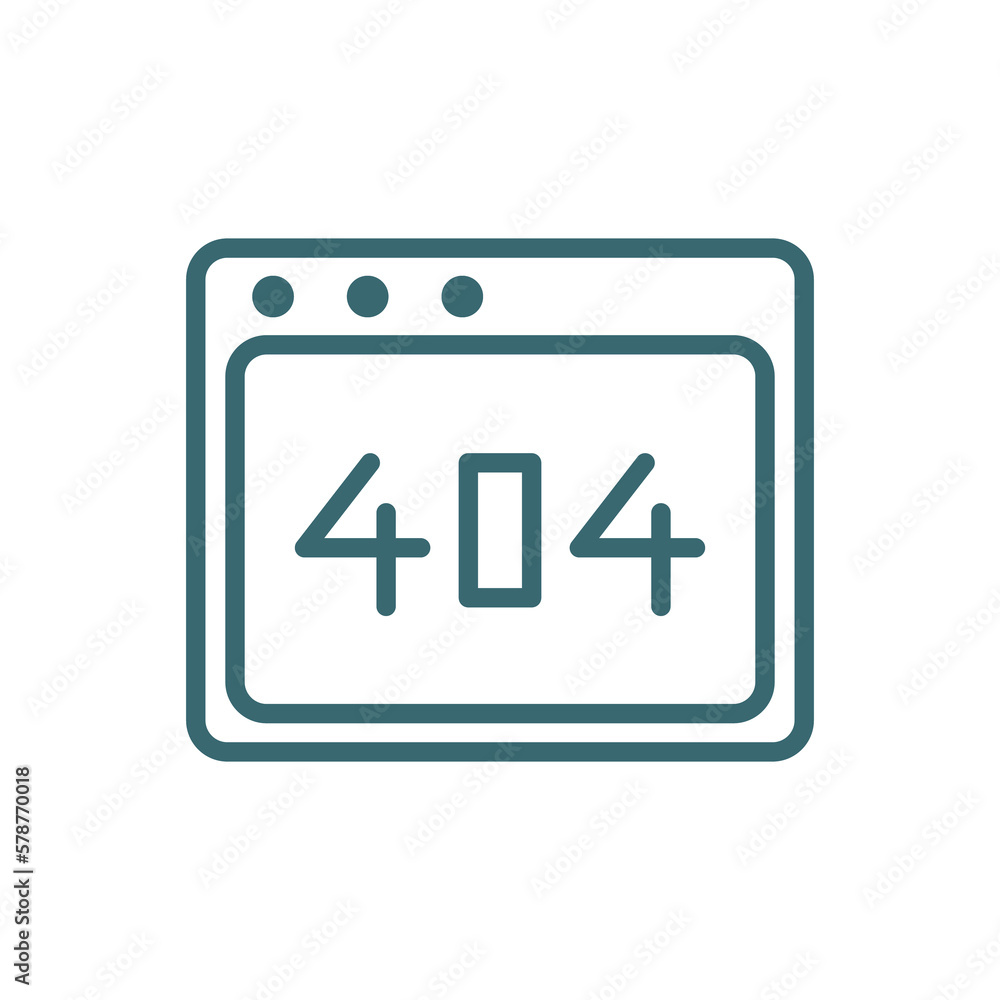 404 error icon. Thin line 404 error icon from information technology collection. Outline vector isolated on white background. Editable 404 error symbol can be used web and mobile 404 error icon. Thin line 404 error icon from information technology collection. Outline vector isolated on white background. Editable 404 error symbol can be used web and mobile