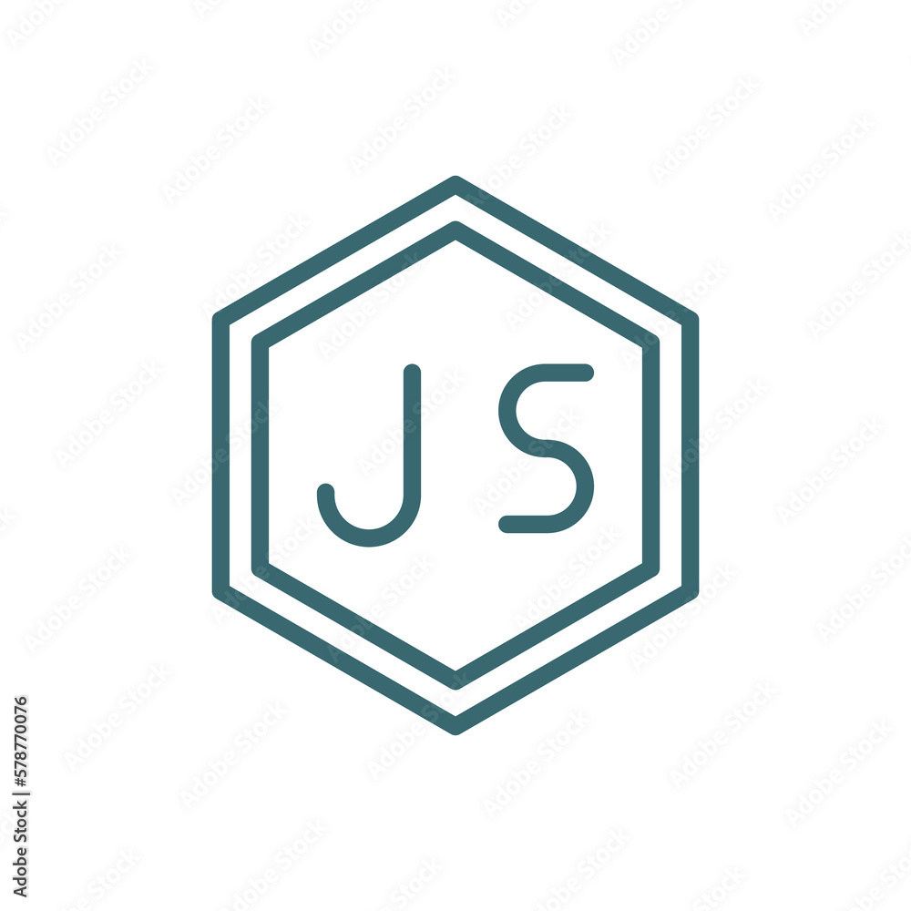 js icon. Thin line js icon from information technology collection. Outline vector isolated on white background. Editable js symbol can be used web and mobile js icon. Thin line js icon from information technology collection. Outline vector isolated on white background. Editable js symbol can be used web and mobile