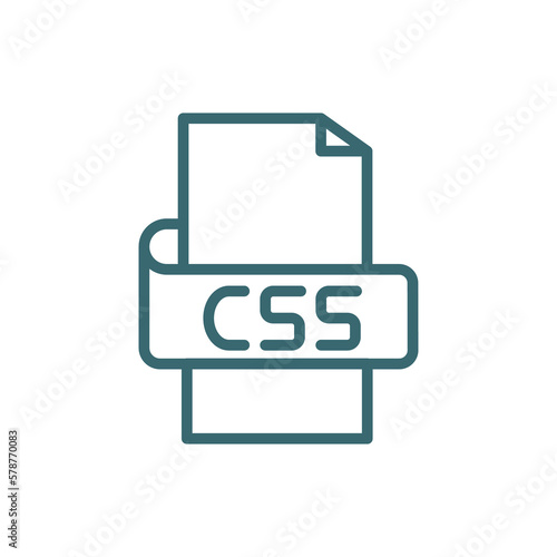 css icon. Thin line css icon from information technology collection. Outline vector isolated on white background. Editable css symbol can be used web and mobile